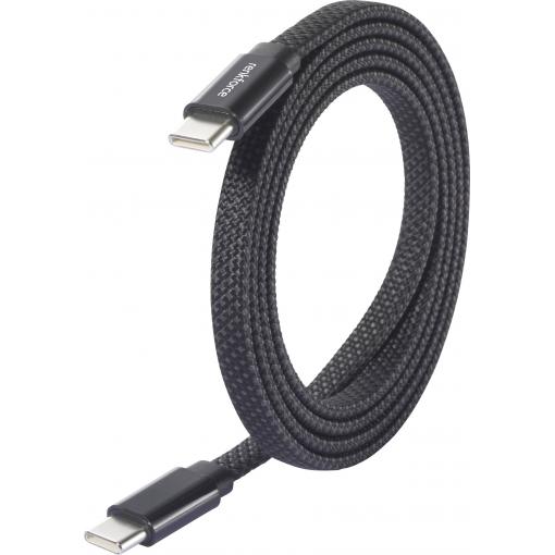 Renkforce USB kabel USB 2.0 USB-C ® zástrčka, USB-C ® zástrčka 1.00 m černá S magnetickým vinutím RF-6871988