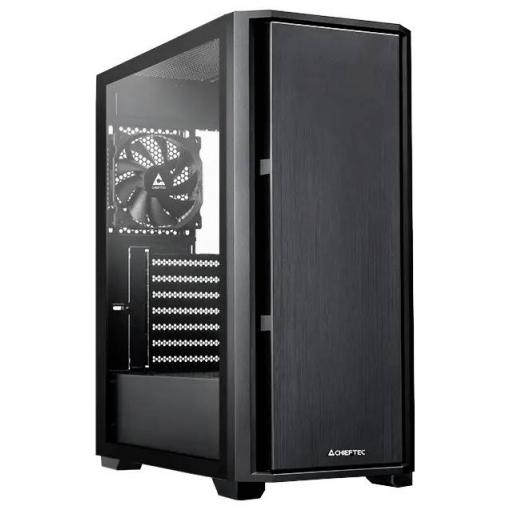 Chieftec AS-02B-TG-OP midi tower PC skříň černá 1 předinstalovaný ventilátor, boční okno