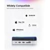 ORICO USB-C® dokovací stanice VS10 Mini Dock Desktop Stand Integrovaný držák, integrovaná čtečka karet, Rozšiřující patice M.2 SSD