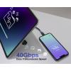 Renkforce USB3® adaptér [1x USB-C® zástrčka - 1x USB-C® zásuvka] USB4® U-Type Charging Adapter, 8K, 140W, 40 Gbps LED displej s nabíjením (napětí/proud/výkon),