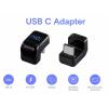 Renkforce USB3® adaptér [1x USB-C® zástrčka - 1x USB-C® zásuvka] USB4® U-Type Charging Adapter, 8K, 140W, 40 Gbps LED displej s nabíjením (napětí/proud/výkon),