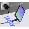Renkforce USB3® adaptér [1x USB-C® zástrčka - 1x USB-C® zásuvka] USB4® L-Type Male to Female Charging Adapter, 8K, 140W, 40 Gpbs LED displej s nabíjením