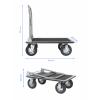 TOOLCRAFT TO-10245330 skládací plošinový vozík, ocel, max. zatížení 300 kg