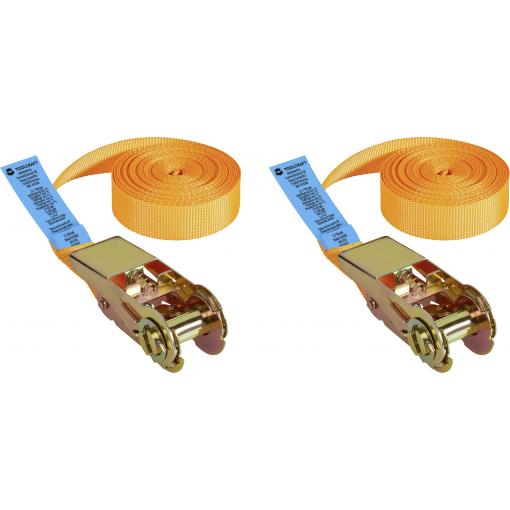TOOLCRAFT TO-10246098 Přivazovací únosnost napřímo (LC)=350 daN (d x š) 6 m x 25 mm přezka se zubatým páskem EN 12195-2