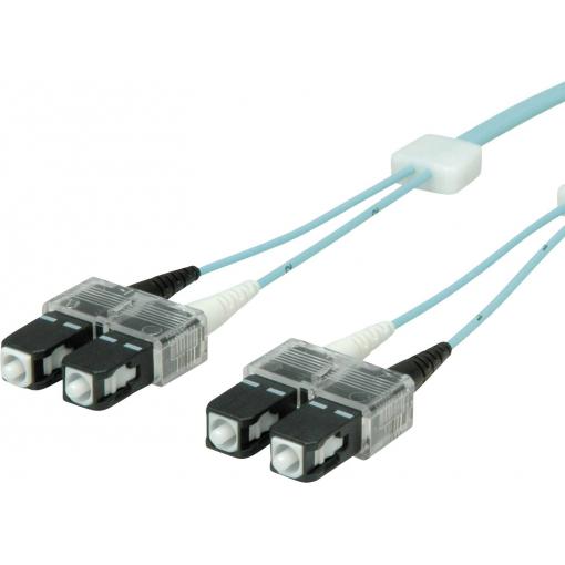 Easylan LSD31100100 optické vlákno optické vlákno kabel 10.00 m tyrkysová 50/125 µ Multimode OM3