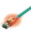 Easylan CS1OTADAD0070 RJ45 síťové kabely, propojovací kabely CAT 6A S/FTP 7.00 m tyrkysová dvoužilový stíněný, bez halogenů, samozhášecí 1 ks
