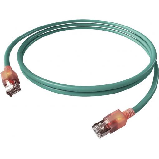 Easylan CS1OTADAD0070 RJ45 síťové kabely, propojovací kabely CAT 6A S/FTP 7.00 m tyrkysová dvoužilový stíněný, bez halogenů, samozhášecí 1 ks
