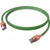 Easylan CS1OGADAD0070 RJ45 síťové kabely, propojovací kabely CAT 6A S/FTP 7.00 m zelená dvoužilový stíněný, bez halogenů, samozhášecí 1 ks