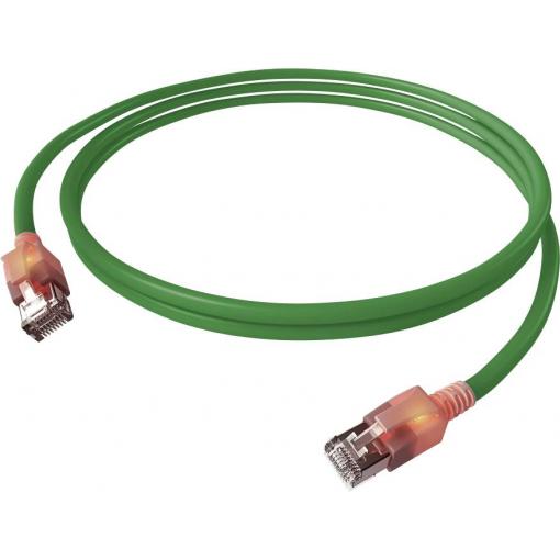 Easylan CS1OGADAD0070 RJ45 síťové kabely, propojovací kabely CAT 6A S/FTP 7.00 m zelená dvoužilový stíněný, bez halogenů, samozhášecí 1 ks