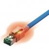 Easylan CS1OBADAD0070 RJ45 síťové kabely, propojovací kabely CAT 6A S/FTP 7.00 m modrá dvoužilový stíněný, bez halogenů, samozhášecí 1 ks