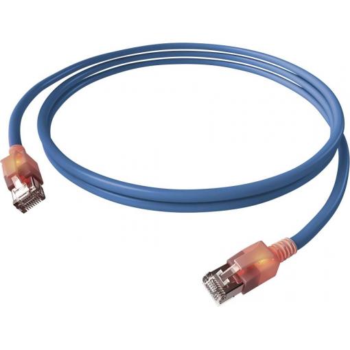Easylan CS1OBADAD0070 RJ45 síťové kabely, propojovací kabely CAT 6A S/FTP 7.00 m modrá dvoužilový stíněný, bez halogenů, samozhášecí 1 ks