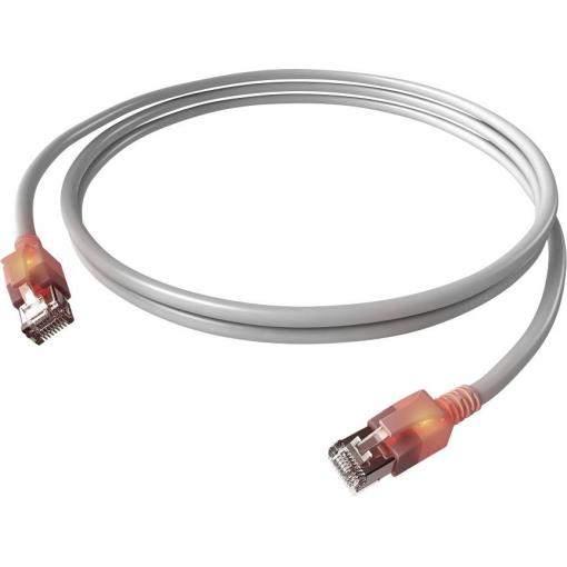 Easylan CS1OAADAD0070 RJ45 síťové kabely, propojovací kabely CAT 6A S/FTP 7.00 m šedá dvoužilový stíněný, bez halogenů, samozhášecí 1 ks