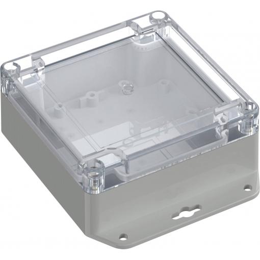 TRU COMPONENTS 6U07111105737 TC-13865268 Průmyslová skříň 136.5 x 106.5 x 45 ABS-PC světle šedá, transparentní 1 ks