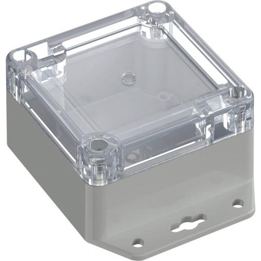 TRU COMPONENTS 6U07080805737 TC-13865220 Průmyslová skříň 106.5 x 76.5 x 45 ABS-PC světle šedá, transparentní 1 ks