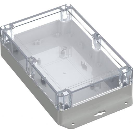 TRU COMPONENTS 6U07211406737 TC-13865332 Průmyslová skříň 243.5 x 141.5 x 60.1 ABS-PC světle šedá, transparentní 1 ks