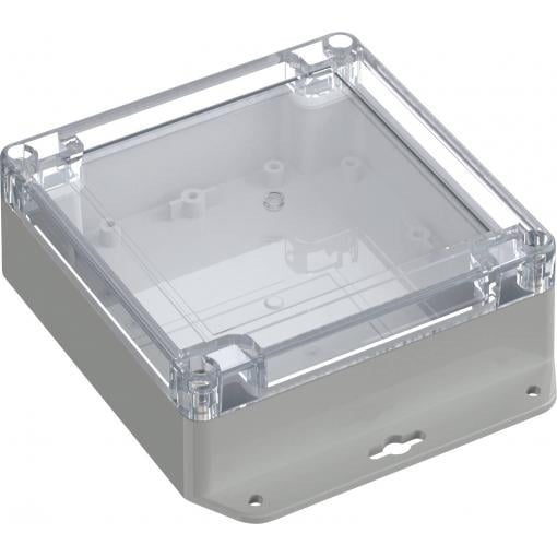 TRU COMPONENTS 6U07121205737 TC-13865300 Průmyslová skříň 151.4 x 121.4 x 45 ABS-PC transparentní, světle šedá 1 ks