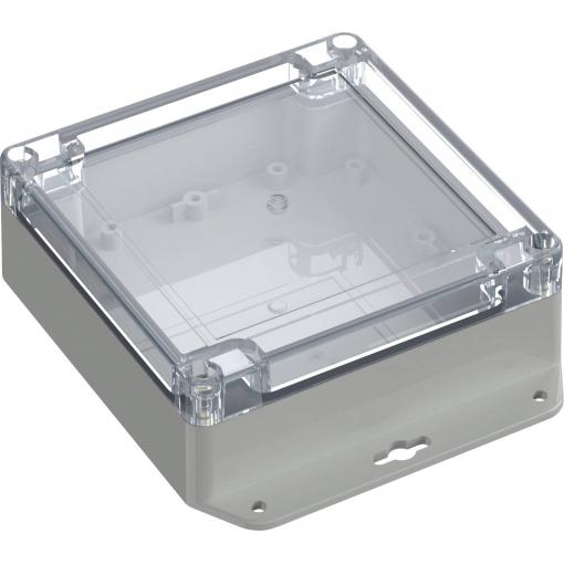 TRU COMPONENTS 6U07121205639 TC-13865308 Průmyslová skříň 151.4 x 121.4 x 45 polykarbonát světle šedá, transparentní 1 ks