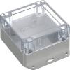TRU COMPONENTS 6U07111106737 TC-13865284 Průmyslová skříň 136.5 x 106.5 x 60.1 ABS-PC světle šedá, transparentní 1 ks