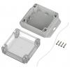 TRU COMPONENTS 6U07111106737 TC-13865284 Průmyslová skříň 136.5 x 106.5 x 60.1 ABS-PC světle šedá, transparentní 1 ks
