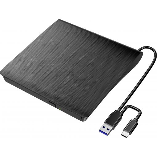 Xlyne externí DVD vypalovačka USB-A, USB-C®, USB 2.0 černá