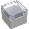 TRU COMPONENTS 6U07111109437 TC-13865100 Průmyslová skříň 105 x 105 x 89.7 ABS, polykarbonát světle šedá, transparentní 1 ks