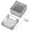 TRU COMPONENTS 6U07111109437 TC-13865100 Průmyslová skříň 105 x 105 x 89.7 ABS, polykarbonát světle šedá, transparentní 1 ks