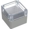 TRU COMPONENTS 6U07090908437 TC-13865084 Průmyslová skříň 90 x 90 x 75 ABS, polykarbonát světle šedá, transparentní 1 ks