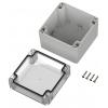 TRU COMPONENTS 6U07111109139 TC-13865108 Průmyslová skříň 105 x 105 x 89.7 polykarbonát světle šedá, transparentní 1 ks