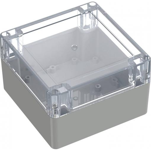TRU COMPONENTS 6U07121208437 TC-13865116 Průmyslová skříň 119.9 x 119.9 x 75 ABS, polykarbonát světle šedá, transparentní 1 ks
