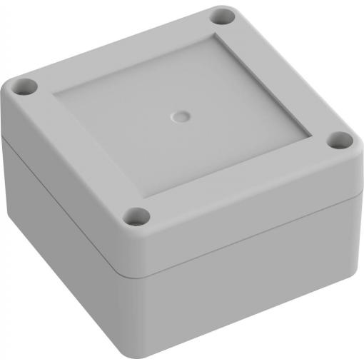 TRU COMPONENTS 6U07080804017 TC-13865048 Průmyslová skříň 75 x 75 x 45 ABS světle šedá 1 ks
