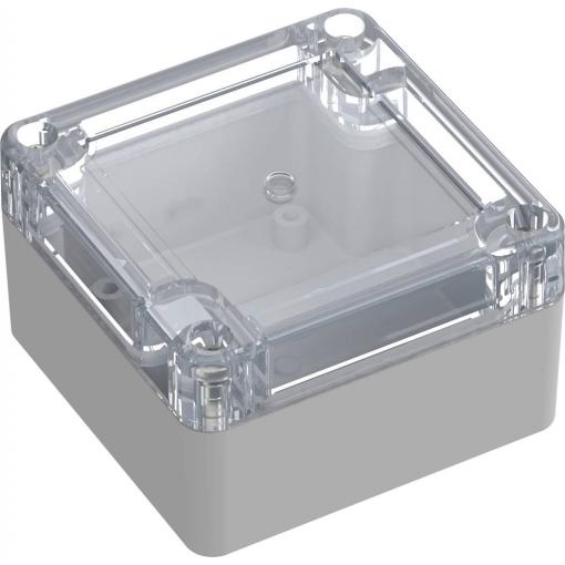 TRU COMPONENTS 6U07080804437 TC-13865052 Průmyslová skříň 75 x 75 x 45 ABS, polykarbonát světle šedá 1 ks