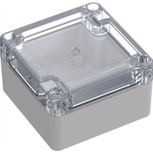 TRU COMPONENTS 6U07080804139 TC-13865060 Průmyslová skříň 75 x 75 x 45 polykarbonát světle šedá, transparentní 1 ks