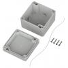 TRU COMPONENTS 6U07090906017 TC-13865064 Průmyslová skříň 90 x 90 x 60 ABS světle šedá 1 ks