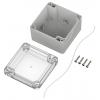 TRU COMPONENTS 6U07090906437 TC-13865068 Průmyslová skříň 90 x 90 x 60 ABS, polykarbonát světle šedá, transparentní 1 ks