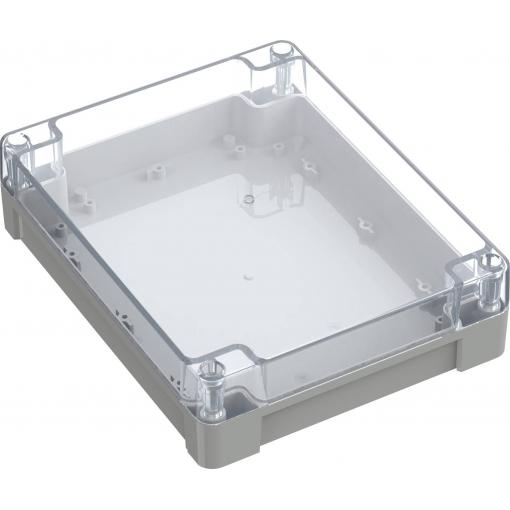 TRU COMPONENTS 6U07241906437 TC-13865188 Průmyslová skříň 240 x 191.3 x 61.7 ABS-PC světle šedá, transparentní 1 ks