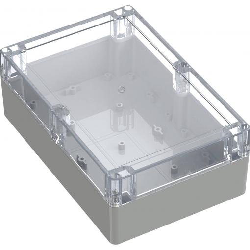 TRU COMPONENTS 6U07211408437 TC-13865164 Průmyslová skříň 209.7 x 139.8 x 75 ABS, polykarbonát světle šedá, transparentní 1 ks
