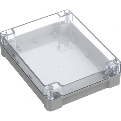 TRU COMPONENTS 6U07241906139 TC-13865196 Průmyslová skříň 240 x 191.3 x 61.7 polykarbonát světle šedá, transparentní 1 ks