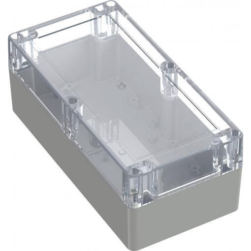 TRU COMPONENTS 6U07201008437 TC-13865148 Průmyslová skříň 200 x 100 x 75 ABS, polykarbonát světle šedá, transparentní 1 ks