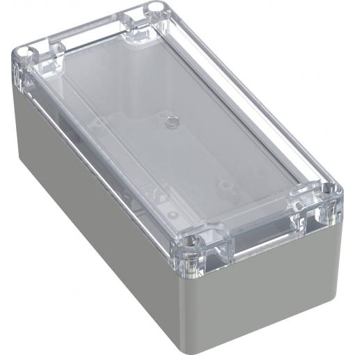 TRU COMPONENTS 6U07160806437 TC-13865132 Průmyslová skříň 160 x 80 x 60 ABS-PC světle šedá, transparentní 1 ks