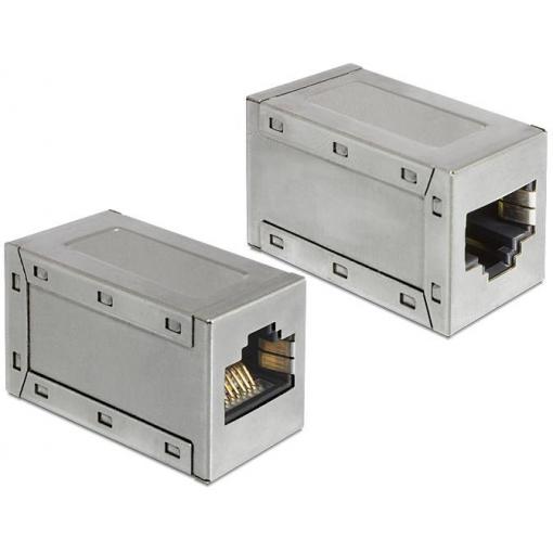 Delock RJ45 síťový adaptér CAT 6A [1x RJ45 zásuvka - 1x RJ45 zásuvka] 0 mm vícebarevná