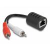 Delock 87857 RJ45 / cinch audio kabel [1x RJ45 zásuvka - 2x cinch zástrčka] 50 m černá, červená, bílá