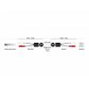Delock 87857 RJ45 / cinch audio kabel [1x RJ45 zásuvka - 2x cinch zástrčka] 50 m černá, červená, bílá
