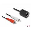 Delock 87857 RJ45 / cinch audio kabel [1x RJ45 zásuvka - 2x cinch zástrčka] 50 m černá, červená, bílá