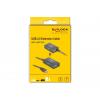 Delock 82748 USB Hub 4 porty USB-A, DC zásuvka 3,5 mm USB 2.0 480 MBit/s šedá 82748