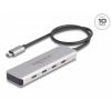 Delock 64231 USB Hub 4 porty USB-C® USB 3.2 Gen2 10 GBit/s s konektorem USB C šedá 64231