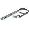 Delock 64273 USB Hub 7 portů USB-A USB 3.2 Gen1 5 GBit/s s konektorem USB C šedá 64273