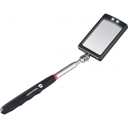 TOOLCRAFT inspekční zrcátko s osvětlením, vysouvací Velikost zrcadla: (š x v) 50 mm x 80 mm