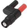 VOLTCRAFT MSC-110 adaptérový konektor, BNC zástrčka - zásuvka 4 mm, rovná, izolovaná, černá