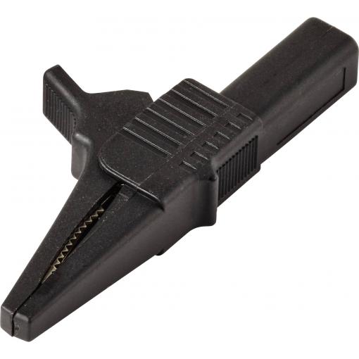 VOLTCRAFT MSK-125 krokosvorka krátká CAT II 300 V 10 A černá