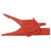 VOLTCRAFT MSK-135 krokosvorka zakřivená CAT IV 600 V, CAT III 1000 V 10 A červená